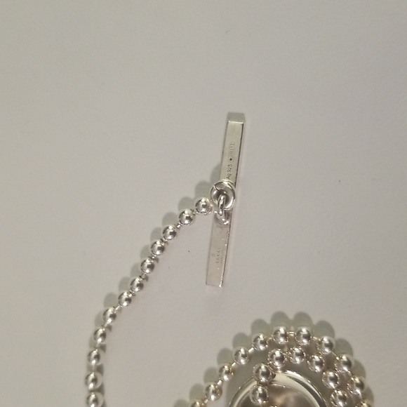 Women's Gucci Brit Toggle Interlocking GG Necklace 15" 925 Sterling Silver - Picture 8 of 9